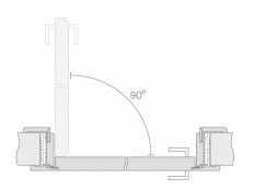 Voster zárubňa pre reverzné dvere hr.steny 410-450 mm