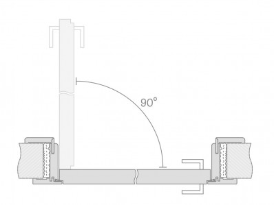 Voster zárubňa pre reverzné dvere hr.steny 490-530 mm